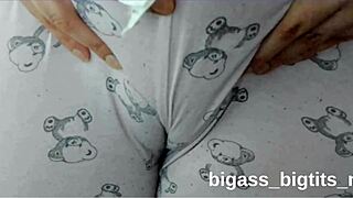 curvy bbw latina milf teases cameltoe before pajama masturbation frenzy