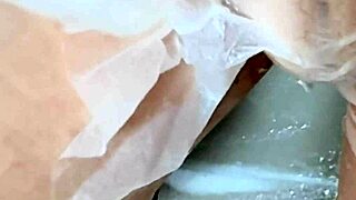 A 20yo virgin's wet shaved pussy glistens close-up as Japanese wife licks and fingers it hungrily