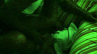 rain pours as we fuck passionately missionary on couch moaning hard