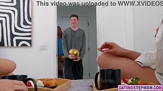 Stepmothers day turns into a milf stepmom swap between stepsons