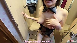 milfs secret closet encounter waiting for him gets surprise creampie facial instead