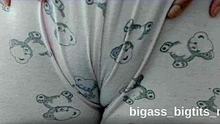 Camel toe in pajamas during solo time