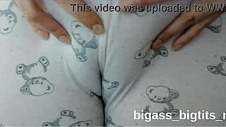 camel toe masturbation in pajamas looks so hot