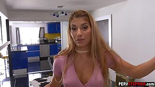 Busty milf stepmom sent a erotic video