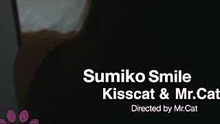 Step daughter sumiko smile rides step dad secretly before he cums inside step mom in shared hotel bed