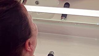 quick bathroom sex in motel gets intense fast
