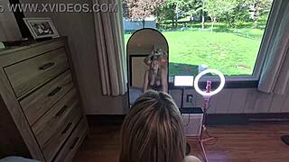 Blonde hotwife receives creampie from her husband