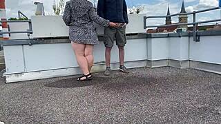 Plump mother in law pisses and splashes all over her legs