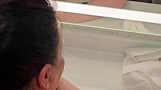 quick bathroom sex in motel gets intense fast