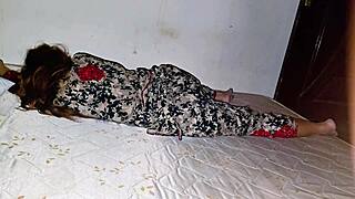 Stepson watches his desi stepmom and gets wild with her