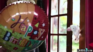 bisex milf gives nasty birthday surprise to stepdaughter