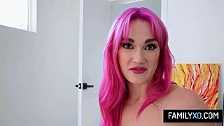 curvy stepmom with pink hair siri dahl records a sex tape with her stepson just to become famous