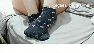 socks feet fetish ankle socks softcore solo play
