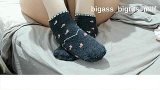 socks feet fetish ankle socks softcore solo play