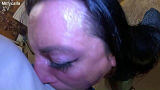 shiny leggings cameltoe dance deepthroat and cum on my pussy