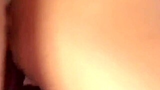 Sexy girl gets double penetrated wearing fishnets and heels
