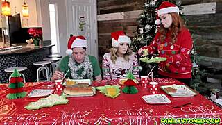 Hot Family Group Sex Christmas
