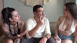 my stepmom finds me with girlfriend and her lover