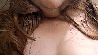 shemale monica m - blonde tranny shows off her natural tits