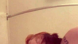 morganskye plays in shower with wet fun