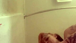 morganskye plays in shower with wet fun