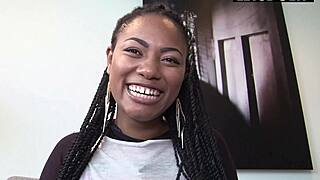 tattooed thick ebony shows off her big tits