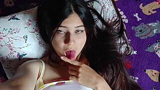 young housewife gets excited and masturbates she loves having her clitoris touched