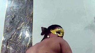 Curvy Brazilian Milf Shows Her Big Ass Masturbating In Sexy Lingerie Masked First Time