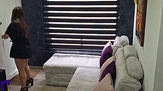 Cheating latina milf neighbor gives pov blowjob rimjob