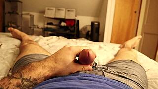 Boy caught jerking off by stepmom and told to cum