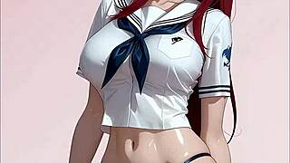 anime girls remove their clothes slowly