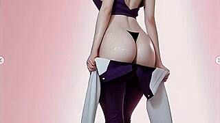 anime girls remove their clothes slowly