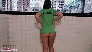 married milf from brazil takes off clothes