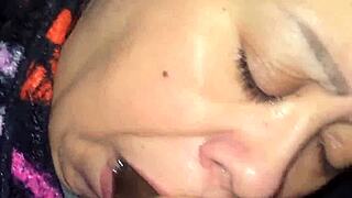 latina granny gives eye watering blowjob