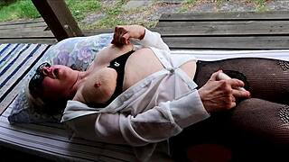 Birgit And Alan Outdoor Mutual Wanking With Reality Cumming