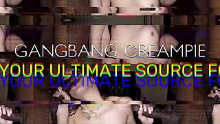 Gangbang Creampie - Sydney Paige Takes 5 Loads In Her Pussy - First Gangbang Creampie