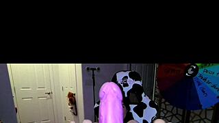 slutty big tit step-mom gives foot job on live