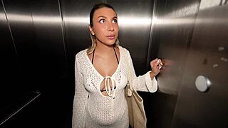 stuck elevator neighbor sex turns wild