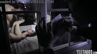 latina teen hooker fucks mature client while perv watches