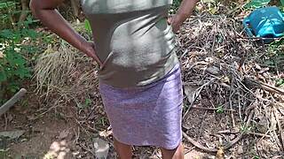Old aunty shows big natural tits outdoors in hottest viral homemade video!