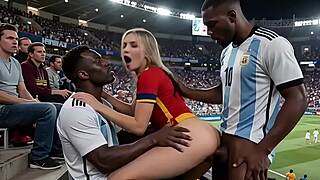 sexy argentina meets spain in public for a final world cup