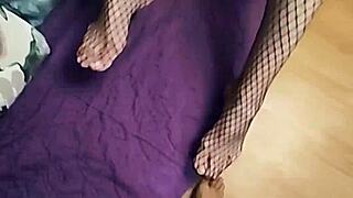 Real skinny wife with natural tits in homemade scene