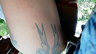 caught outdoors horny couple sex adventure while hiking in the woods