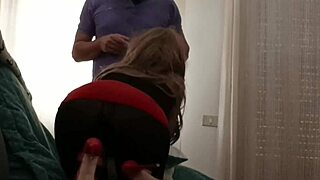 preview milf in pantyhose and heels gives blowjob