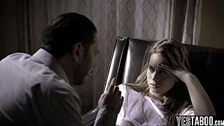 Mature psychiatrist makes petite teen blow and ride intensely