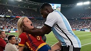 sexy argentina meets spain in public for a final world cup