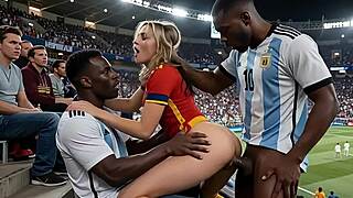 sexy argentina meets spain in public for a final world cup