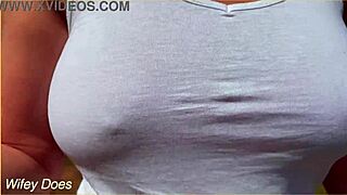 wifey hot braless compilation video outdoors