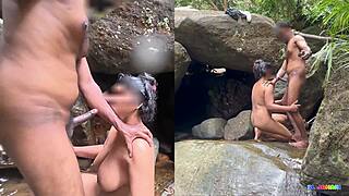 risky outdoor sex with desi big natural tits milf