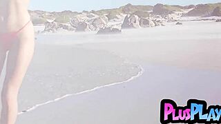 big tits milf sophie anne strips after surfing
